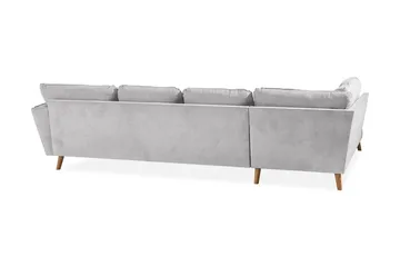 Trend Lyx 4-sits Vänstervänd U-formad Soffa med Divan och Schäslong i Tyg - Ljusgrå - Möbler - Vardagsrum - Soffor - U-soffor