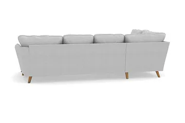 Trend Lyx 4-sits Vänstervänd U-formad Soffa med Divan och Schäslong i Tyg - Ljusgrå - Möbler - Vardagsrum - Soffor - U-soffor