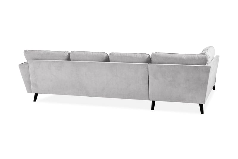 Trend Lyx 4-sits Vänstervänd U-formad Soffa med Divan och Schäslong i Tyg - Ljusgrå - Möbler - Vardagsrum - Soffor - U-soffor