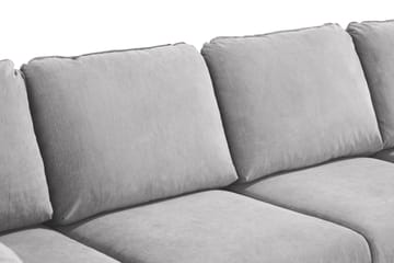 Trend Lyx 4-sits Vänstervänd U-formad Soffa med Divan och Schäslong i Tyg - Ljusgrå - Möbler - Vardagsrum - Soffor - U-soffor