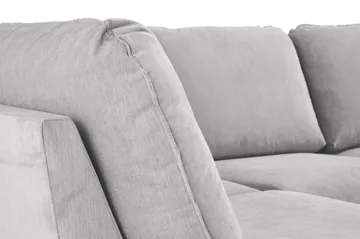 Trend Lyx 4-sits Vänstervänd U-formad Soffa med Divan och Schäslong i Tyg - Ljusgrå - Möbler - Vardagsrum - Soffor - U-soffor