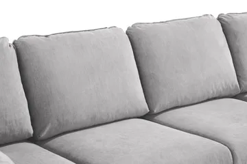 Trend Lyx 4-sits Vänstervänd U-formad Soffa med Divan och Schäslong i Tyg - Ljusgrå - Möbler - Vardagsrum - Soffor - U-soffor