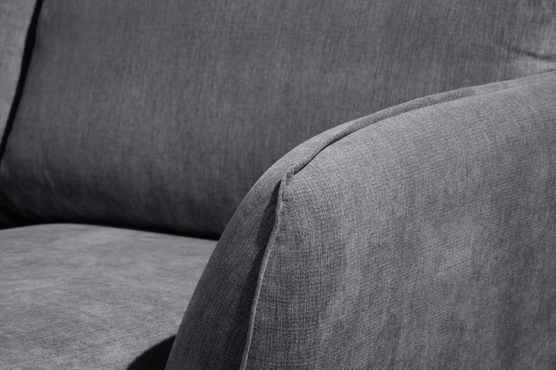 Trend Lyx 4-sits Vänstervänd U-formad Soffa med Divan och Schäslong i Tyg - Mörkgrå - Möbler - Vardagsrum - Soffor - U-soffor