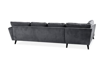 Trend Lyx 4-sits Vänstervänd U-formad Soffa med Divan och Schäslong i Tyg - Mörkgrå - Möbler - Vardagsrum - Soffor - U-soffor