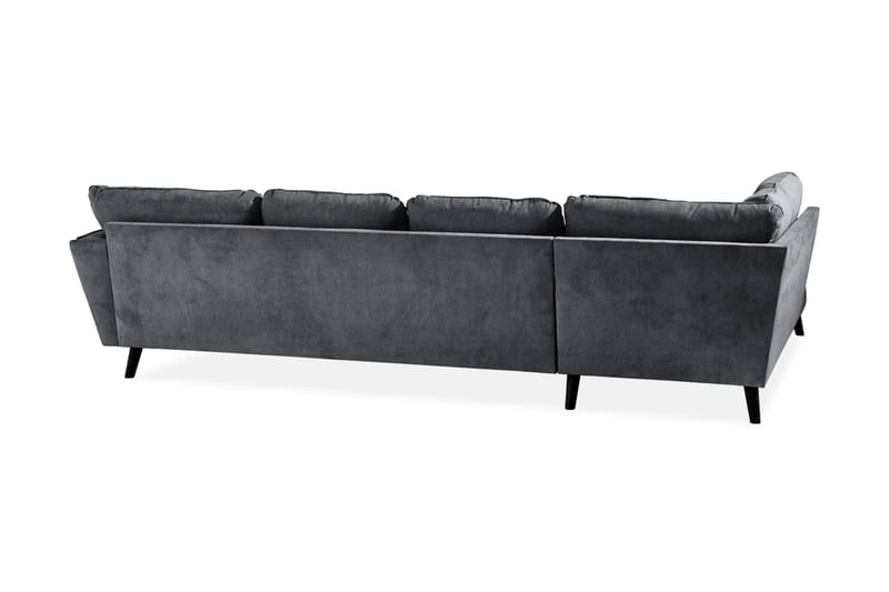Trend Lyx 4-sits Vänstervänd U-formad Soffa med Divan och Schäslong i Tyg - Mörkgrå - Möbler - Vardagsrum - Soffor - U-soffor