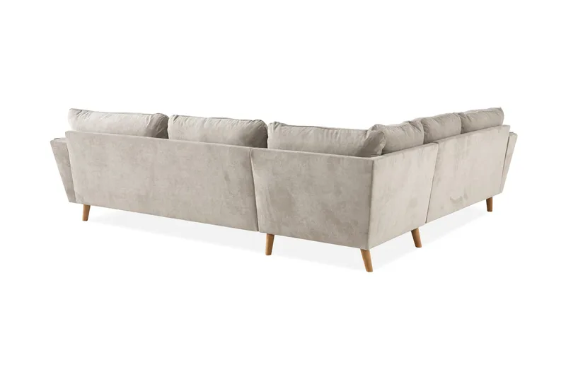 Trend Lyx 6-sits Vändbar L-formad Hörnsoffa i Tyg - Beige - Möbler - Vardagsrum - Soffor - Hörnsoffor