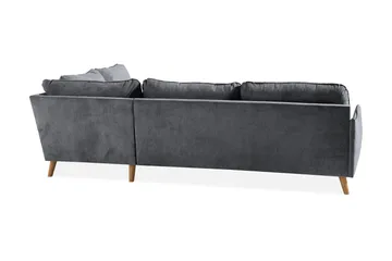 Trend Lyx Schäslongsoffa Höger - Mörkgrå/Ek - Möbler - Vardagsrum - Soffor - Divansoffa & schäslong