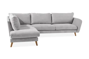 Trend Lyx Schäslongsoffa Vänster - Ljusgrå/Ek - Möbler - Vardagsrum - Soffor - Divansoffa & schäslong
