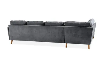 Trend Lyx U-soffa med Divan Höger - Mörkgrå/Ek - Möbler - Vardagsrum - Soffor - U-soffor