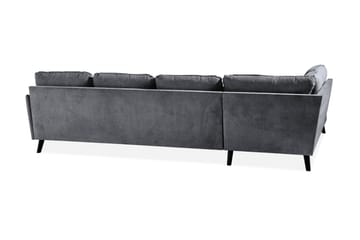Trend Lyx U-soffa med Divan Höger - Mörkgrå/Svart - Möbler - Vardagsrum - Soffor - U-soffor