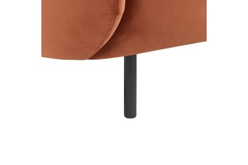 Tuka 2-sits Soffa i Sammet med Metallben - Orange|Svart - Möbler - Vardagsrum - Soffor - 2-sits soffor