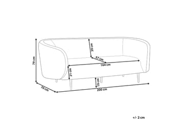 Tuka Soffa 3-sits - Svart/Vit - Möbler - Vardagsrum - Soffor - 3-sits soffor