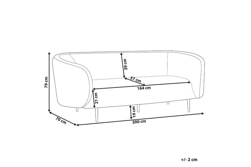 Tuka Soffa 3-sits - Svart/Vit - Möbler - Vardagsrum - Soffor - 3-sits soffor