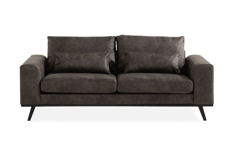 TULSA 2-sits Soffa Konstläder Mörkgrå - Skinnsoffor - 2-sits soffor