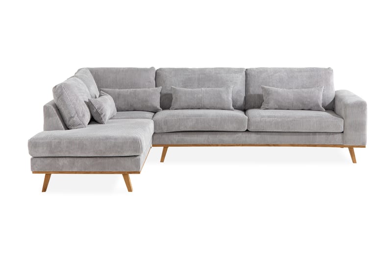 TULSA 2,5-sits L-Soffa Ljusgrå - Divansoffa & schäslong