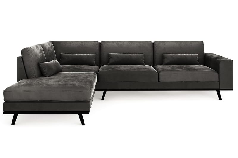 TULSA 2,5-sits L-Soffa Vänster Mörkgrå - Skräddarsy färg och tyg - Divansoffa & schäslong