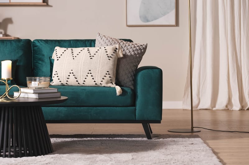 TULSA 3-sits Soffa Sammet Grön -   - 3-sits soffor - Sammetssoffor