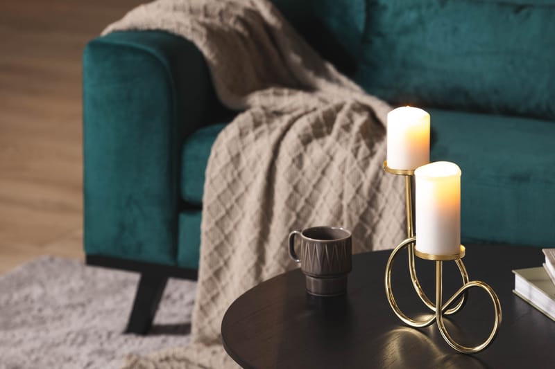 TULSA 3-sits Soffa Sammet Grön -   - 3-sits soffor - Sammetssoffor