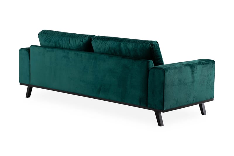 TULSA 3-sits Soffa Sammet Grön -   - 3-sits soffor - Sammetssoffor