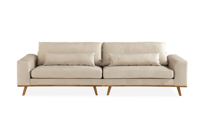 TULSA 4-sits Soffa Sammet Beige - 4-sits soffor - Sammetssoffor