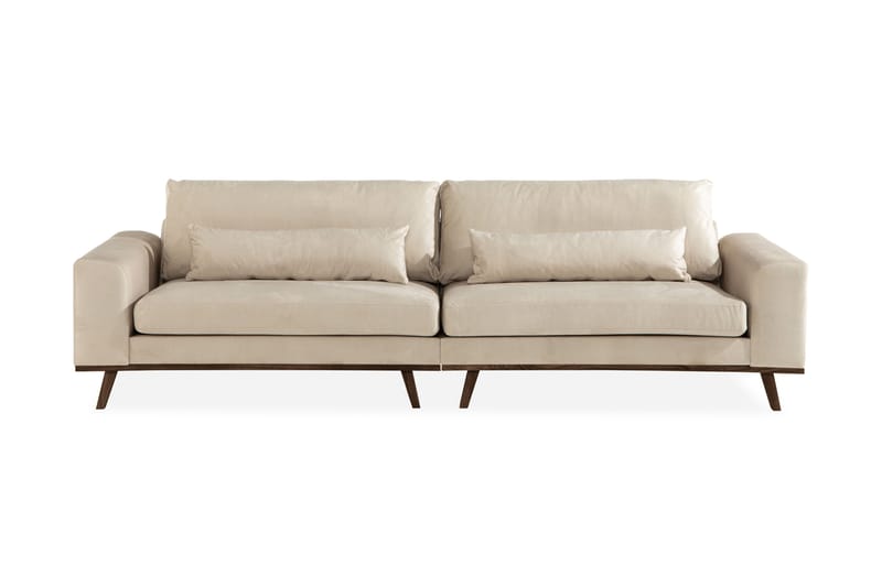 TULSA 4-sits Soffa Sammet Beige - 4-sits soffor - Sammetssoffor