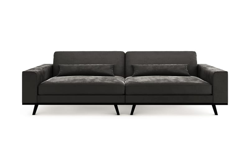 TULSA 4-sits Soffa Sammet Grå - 4-sits soffor - Sammetssoffor