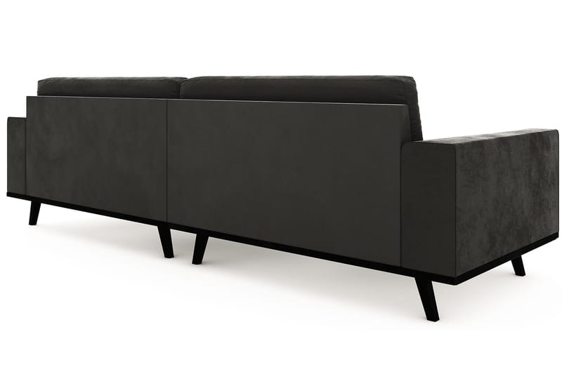 TULSA 4-sits Soffa Sammet Grå - 4-sits soffor - Sammetssoffor