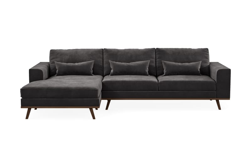 TULSA Divansoffa Ljusgrå Mörkgrå - Divansoffa & schäslong