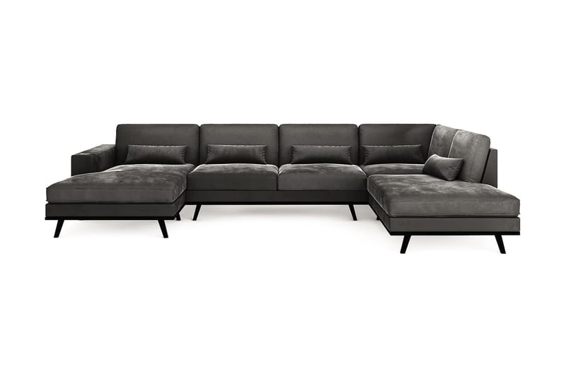 TULSA U-Soffa Höger Chenille Mörkgrå - Skräddarsy färg och tyg - U-soffor TULSA U-Soffa Höger Chenille Mörkgrå - Skräddarsy färg och tyg - U-soffor