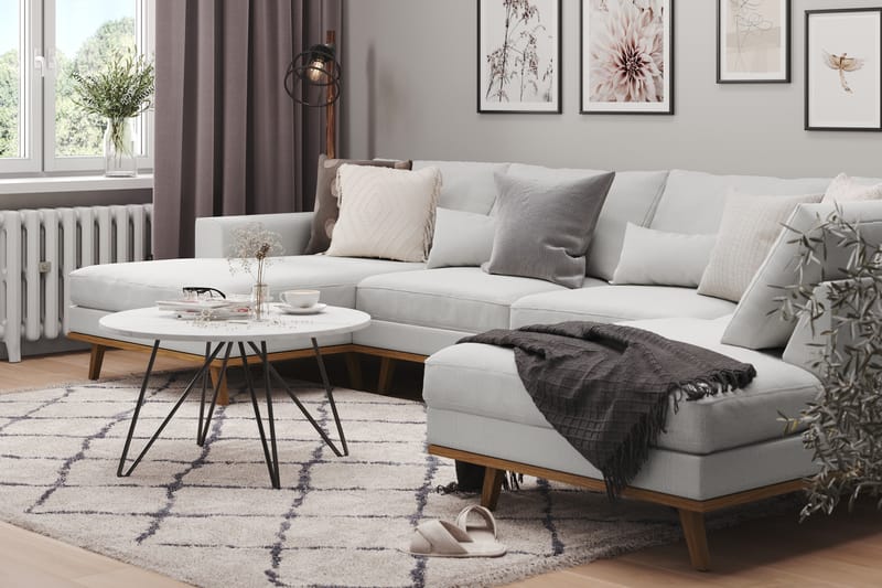 TULSA U-Soffa Linne Grå -   - U-soffor