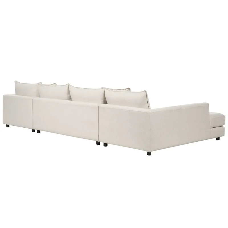 U-formad soffa Lilviken - Ljusbeige, svart - Möbler - Vardagsrum - Soffor - U-soffor