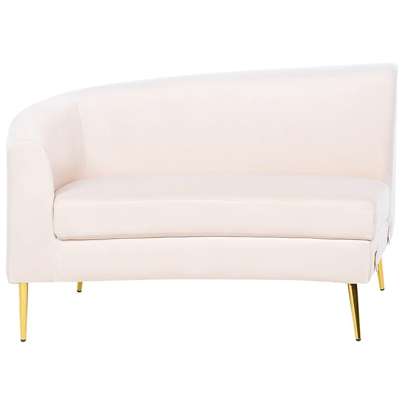 U-formad soffa Moss - Beige, guld - Möbler - Vardagsrum - Soffor - Sammetssoffor