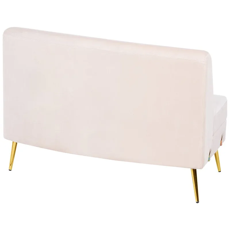 U-formad soffa Moss - Beige, guld - Möbler - Vardagsrum - Soffor - Sammetssoffor