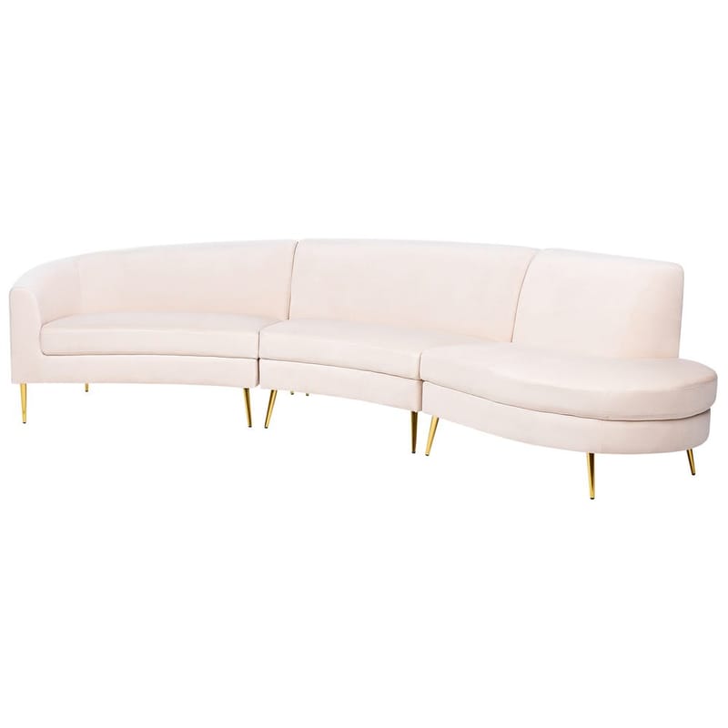 U-formad soffa Moss - Beige, guld - Möbler - Vardagsrum - Soffor - Hörnsoffor