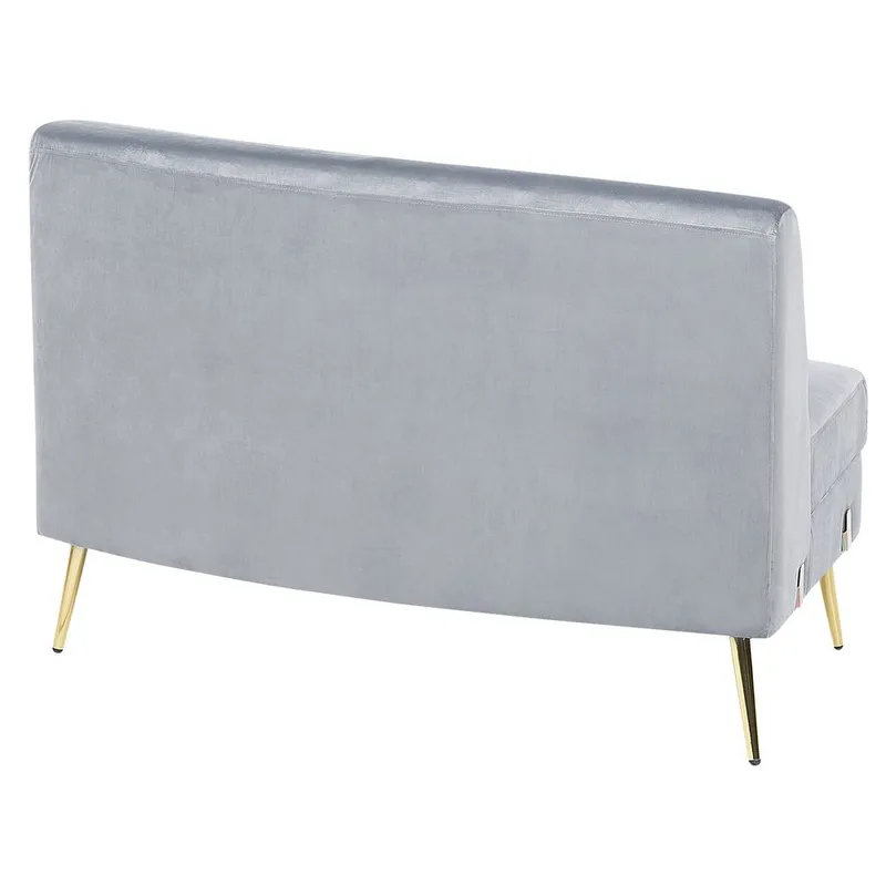 U-formad soffa Moss - Grå, guld - Möbler - Vardagsrum - Soffor - Sammetssoffor