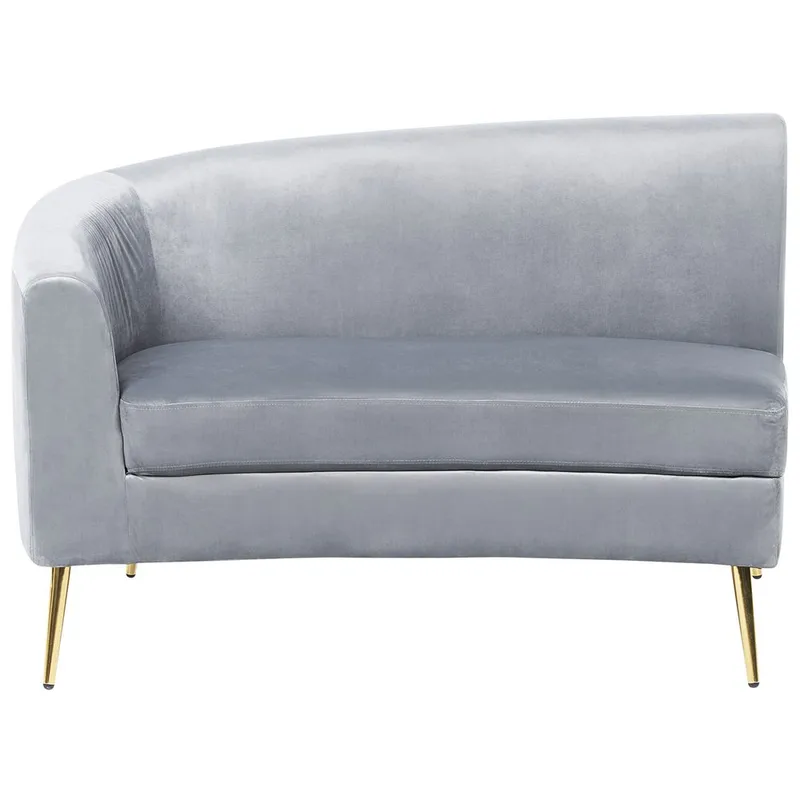 U-formad soffa Moss - Grå, guld - Möbler - Vardagsrum - Soffor - Sammetssoffor