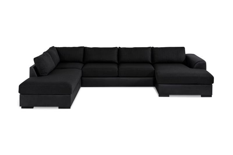 AUSTIN U-Soffa Divan Höger Svart - U-soffor