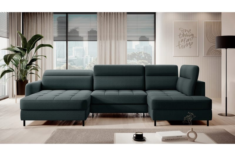 Berrto Soffa med Divan och Schäslong 5-sits - Grå - Möbler - Vardagsrum - Soffor - U-soffor