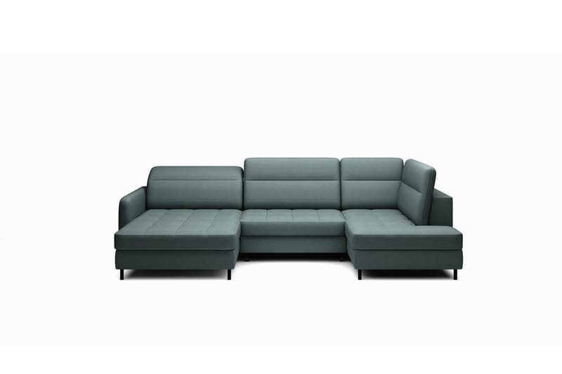 Berrto Soffa med Divan och Schäslong 5-sits, Grå