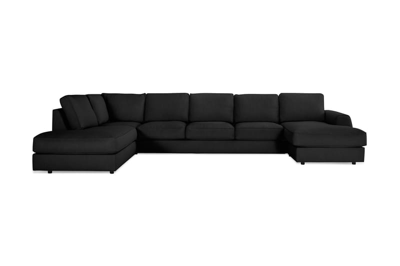 CLARKSVILLE LYX U-soffa med Divan Large Höger Linnesvart - U-soffor