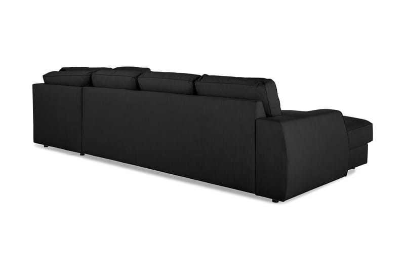 CLARKSVILLE LYX U-soffa med Divan Vänster Linnesvart - U-soffor