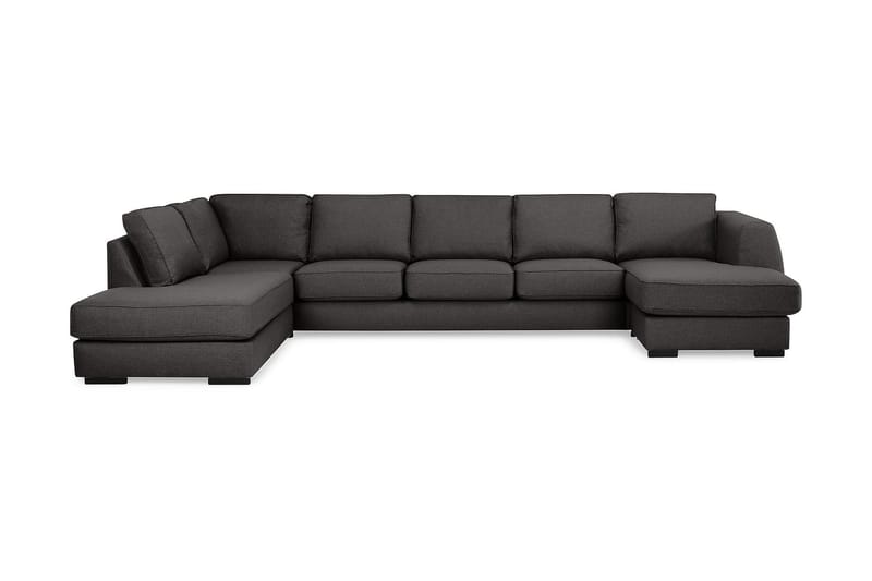 CLARKSVILLE U-soffa Large med Divan Höger Mörkgrå - U-soffor