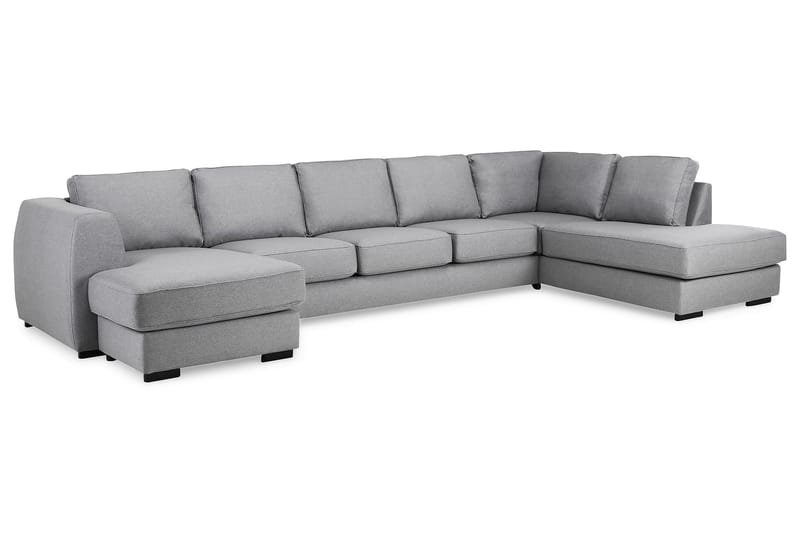 CLARKSVILLE U-soffa Large med Divan Vänster Ljusgrå - U-soffor