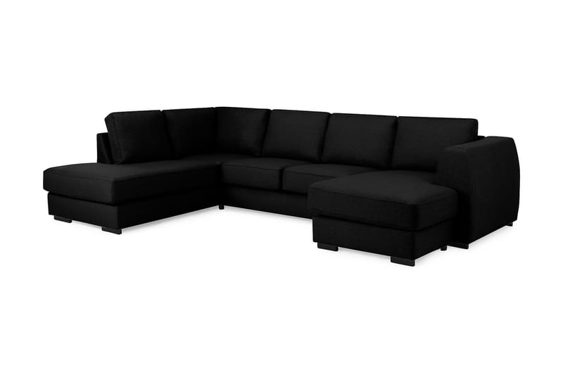 CLARKSVILLE U-soffa med Divan Höger Svart - Möbler - Vardagsrum - Soffor - U-soffor