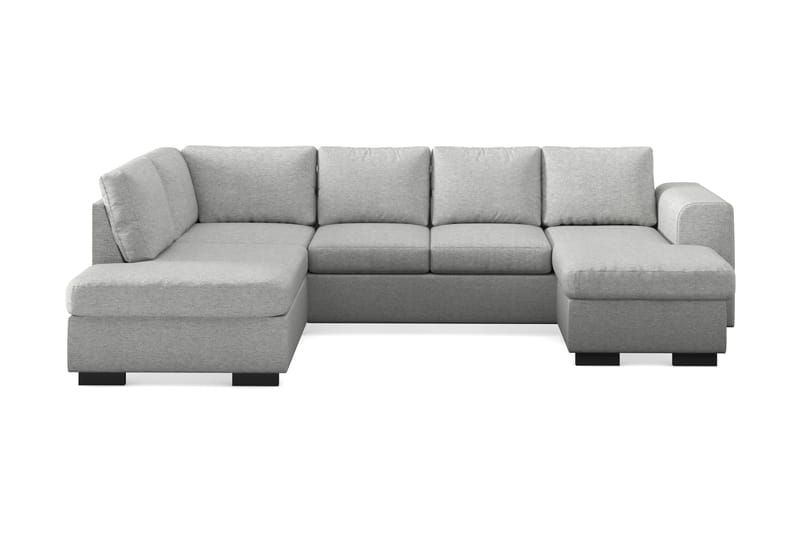 CONNECT U-soffa Large med Divan Vänster Ljusgrå - U-soffor