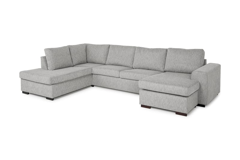 CONNECT U-soffa XL med Divan Höger Ljusgrå - U-soffor