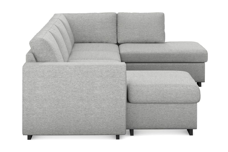 CONNECT U-soffa XL med Divan Höger Ljusgrå - U-soffor