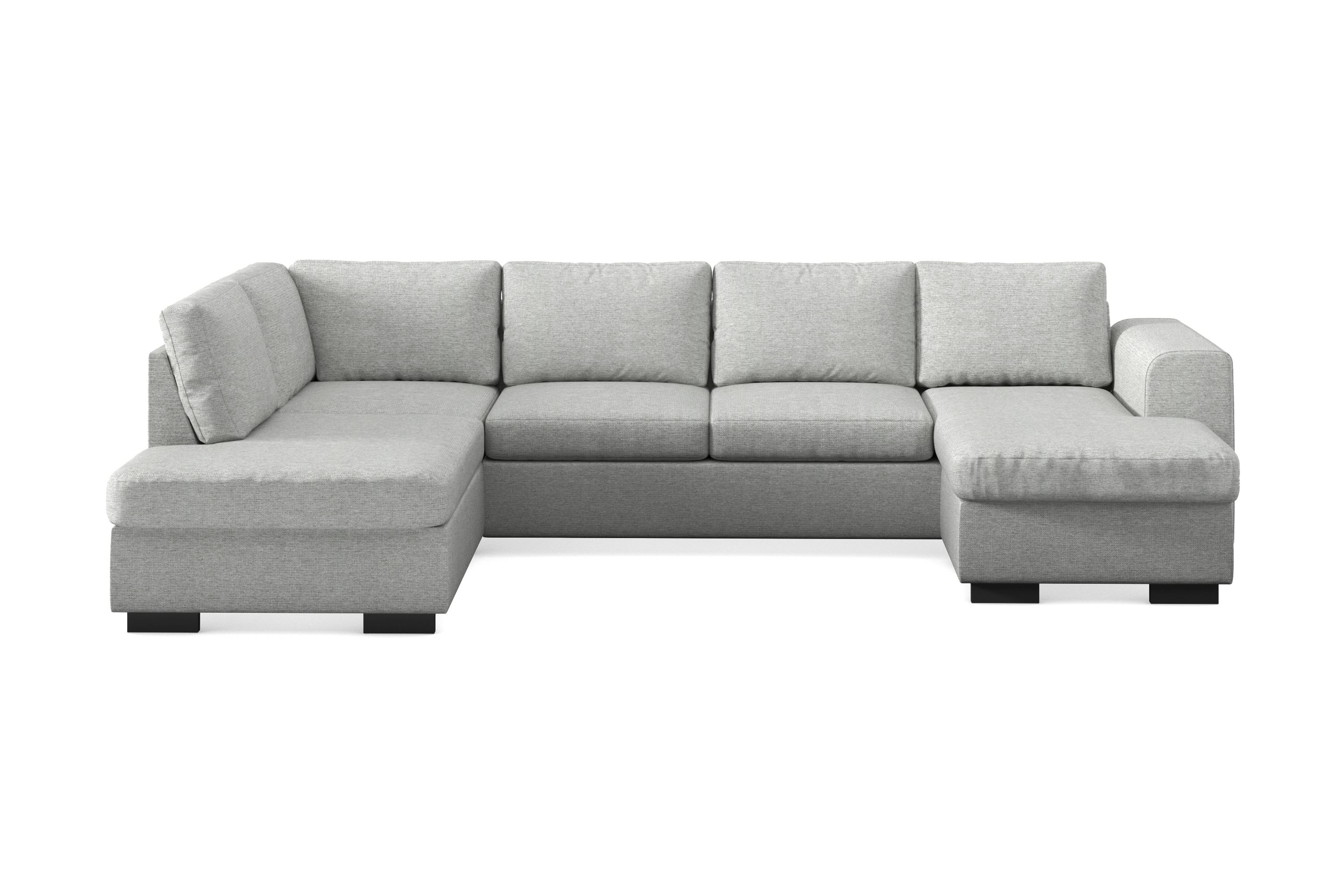 CONNECT U-soffa XL med Divan Vänster Ljusgrå –