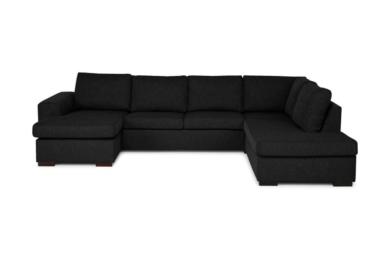 CONNECT U-soffa XL med Divan Vänster Svart - U-soffor