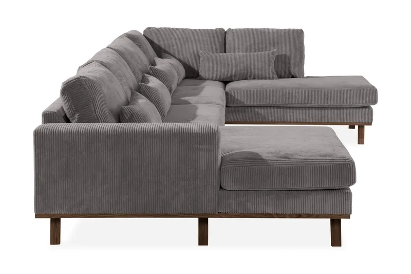 Copenhagen 5-sits Högervänd U-formad Large Soffa med Divan och Schäslong i Manchester - Mörkgrå - Möbler - Vardagsrum - Soffor - U-soffor